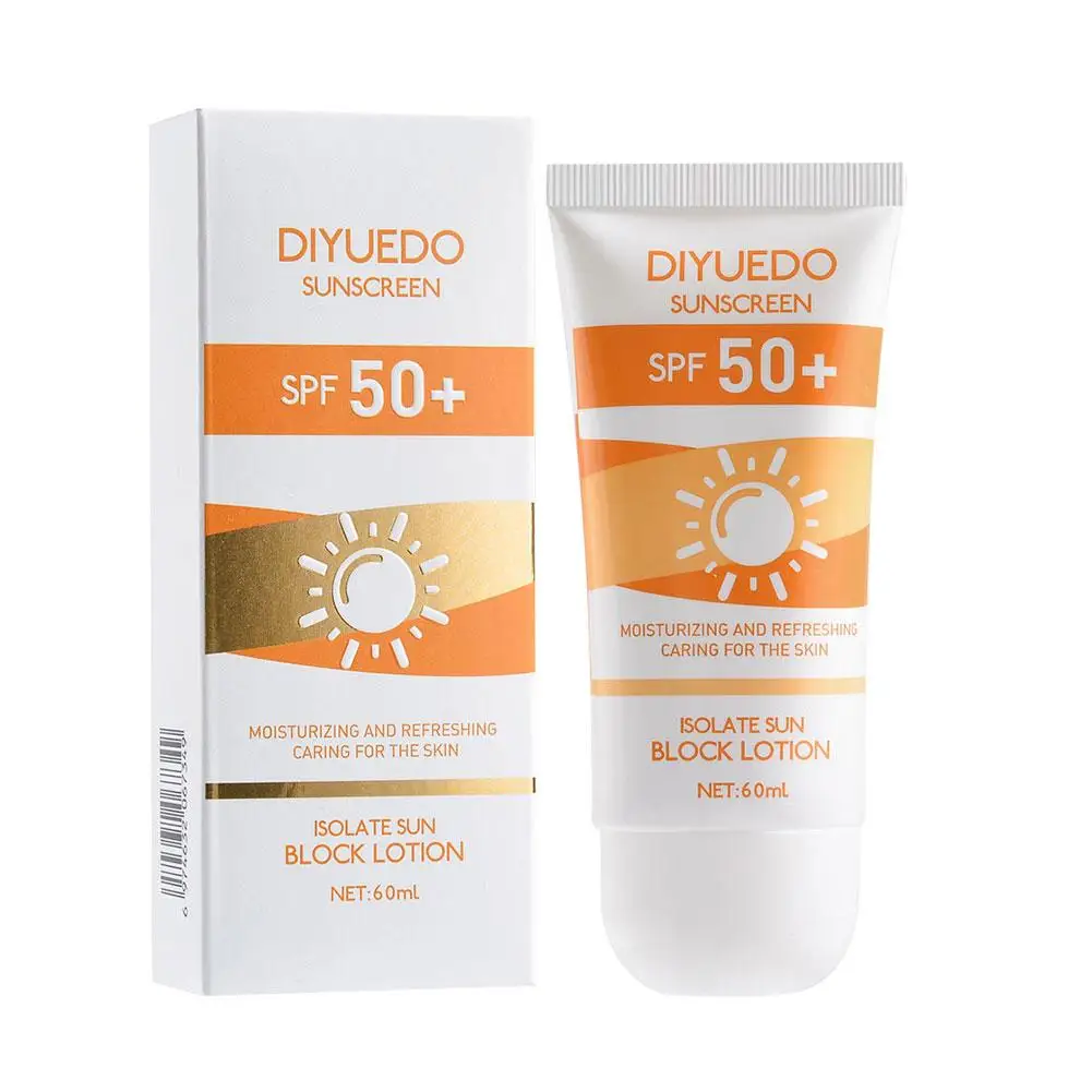 Creme Protetor Solar de Longa Duração, Isolante UV, Hidratante e Nutritivo, Cuidado da Pele, Protetor Solar, T5H2, 50 ml, 60ml