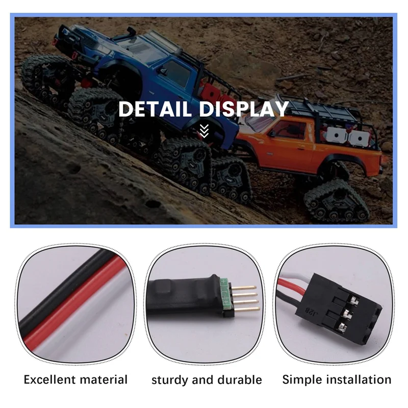A73M-2Pcs 3CH 3-قناة LED ضوء المصباح التحكم لوحة التبديل ل 1/10 1/8 RC نموذج سيارة HSP TAMIYA محوري SCX10 Traxxas Trx4