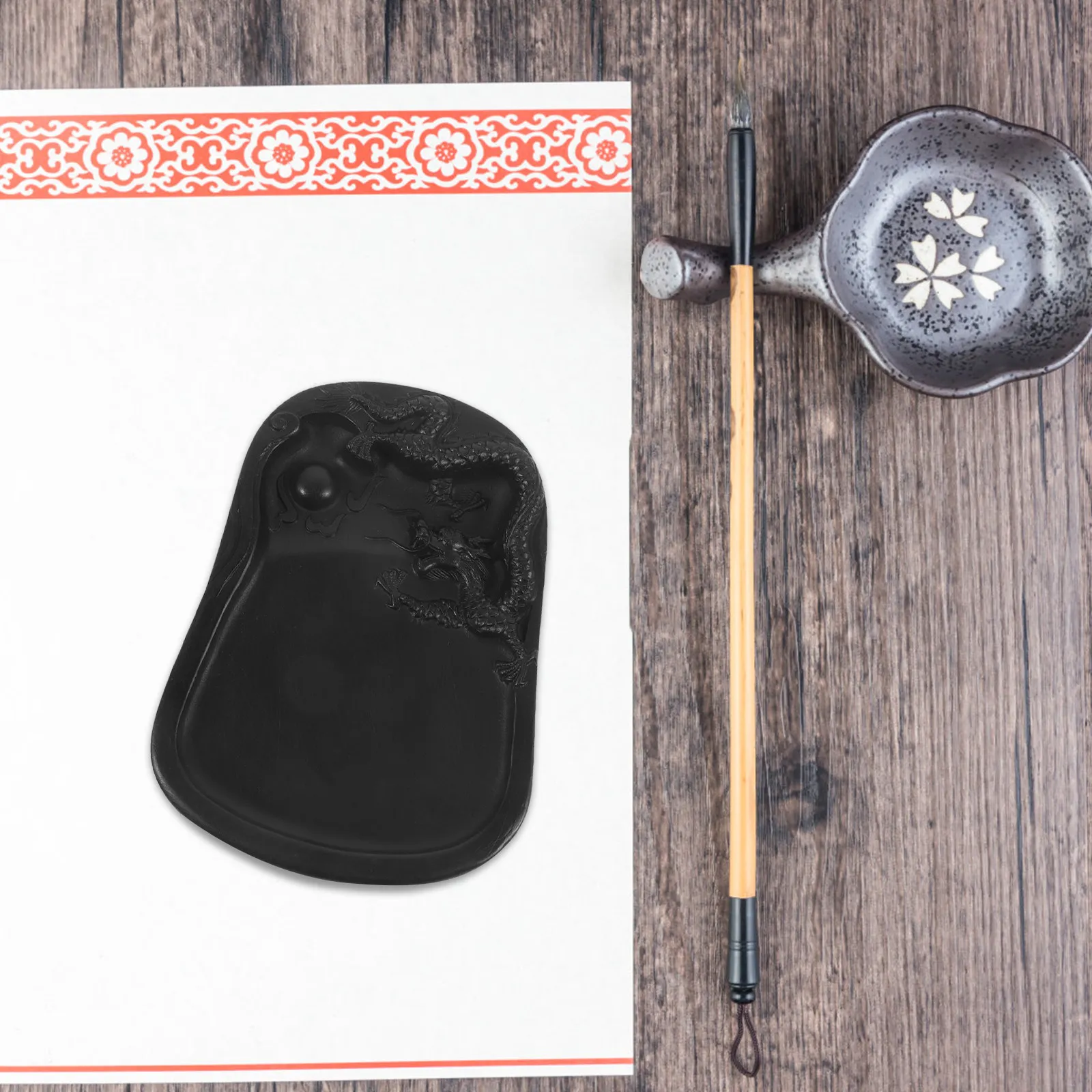 

Chengni Grinding Inkslab for Calligraphy Beginners Portable Compact Desktop for Writing Painting Chinese