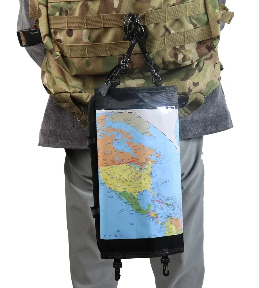 Waterproof Map Storage Case PVC Foldable Transparent Document Dry Bag Holder Storage Bag Cover For Outdoor Camping Hiking Travel