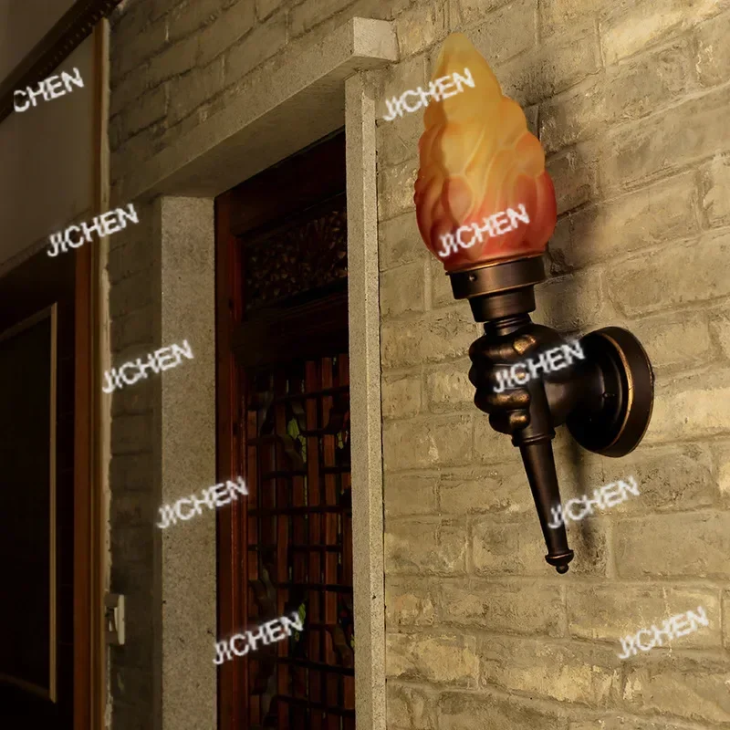 الإبداعية الشعلة اليد الجدار مصباح في الهواء الطلق ضوء حديقة ساحة الشرفة غرفة المعيشة غرفة نوم درج الممر الممر مطعم ضوء WF1010 #4