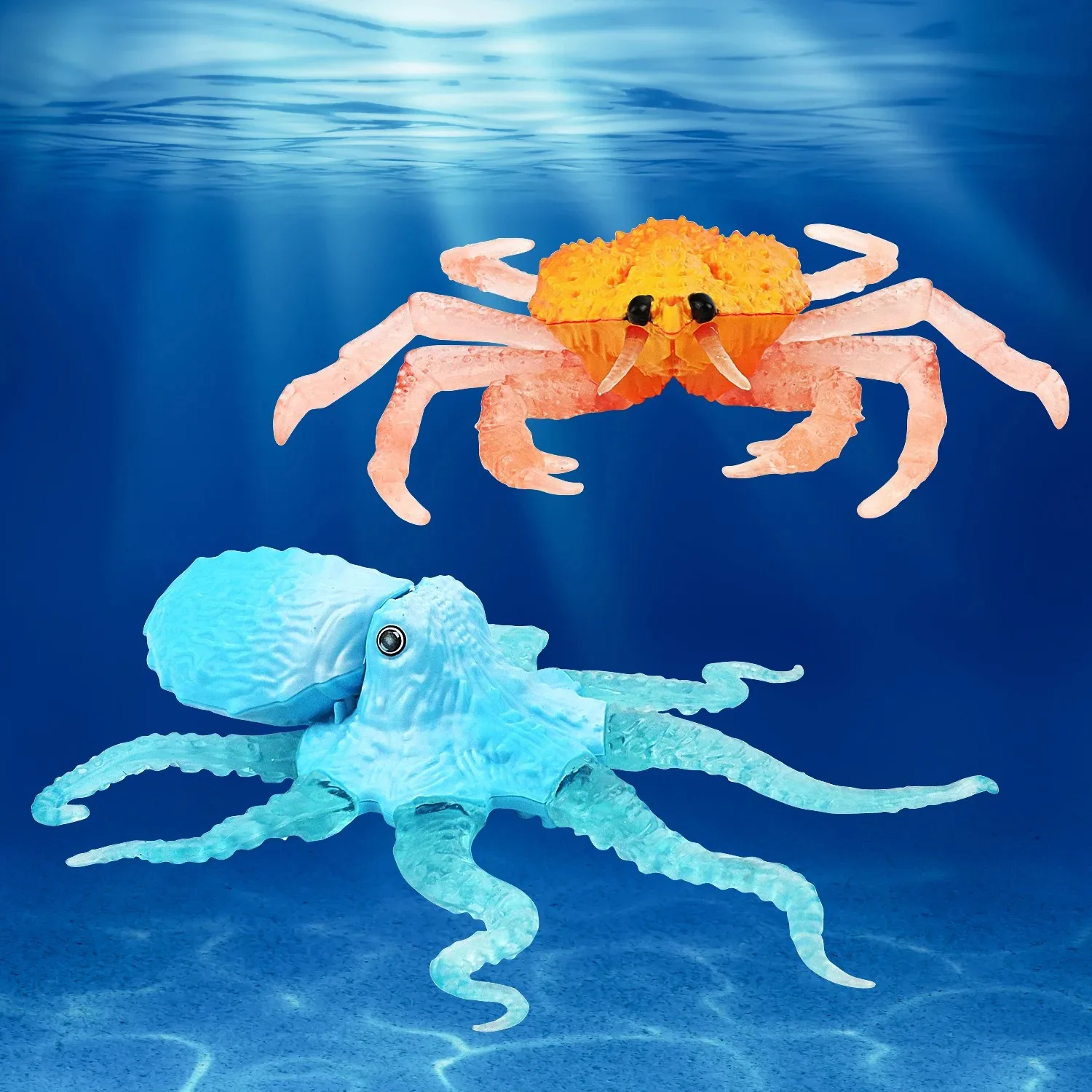 Zacht rekbaar octopuskrab zeedieren knijpspeelgoed, zintuiglijk stressverlichting waterspel voor kinderen, veilig siliconen speelgoed