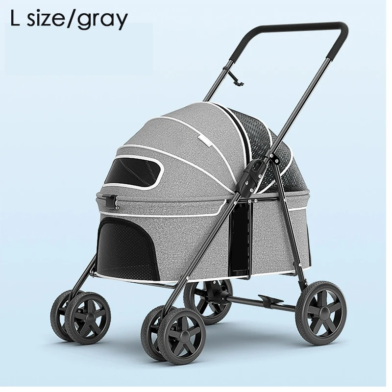 Nordic Lightweight Outdoor Home Pet Stroller for Dogs Foldable Dog Strollers Medium Cats and Dogs Outdoor Dog Walking Stroller