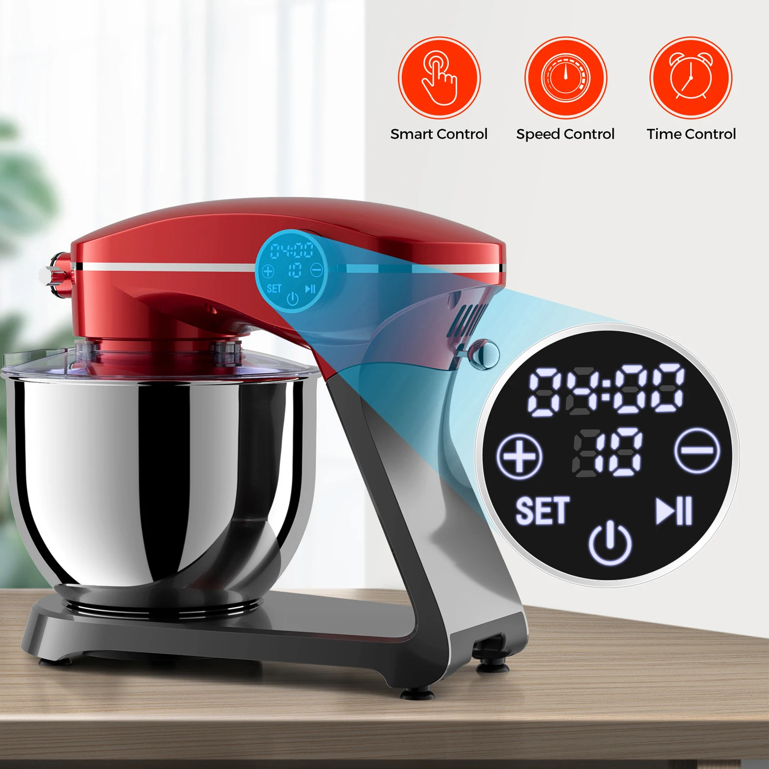 New Arrival High Quality 6.5L Stand Mixer Ultra-Silent Multifunction Home Type Dough Kneading Machine Mixing Bowl New Arrival