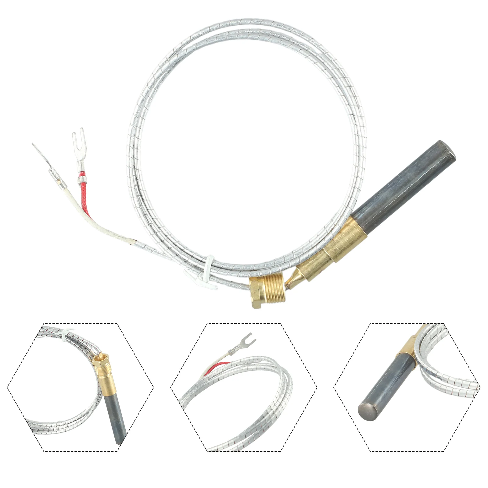 Termopila de Gas para calentador de chimenea, Sensor de temperatura, termopila para generador piloto, accesorios para termopares