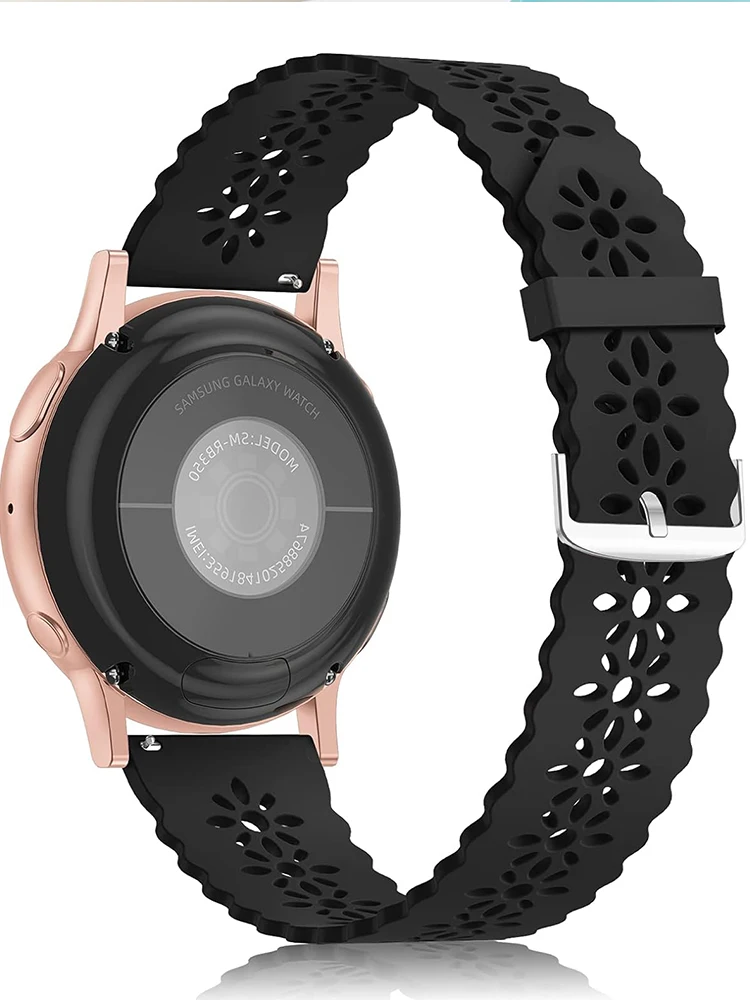 Lace Band for Samsung Galaxy watch 6-5-4-3/6 Classic/Active 2 40mm/44mm sport Silicone 20mm 22mm bracelet huawei gt 3-2-2e Strap