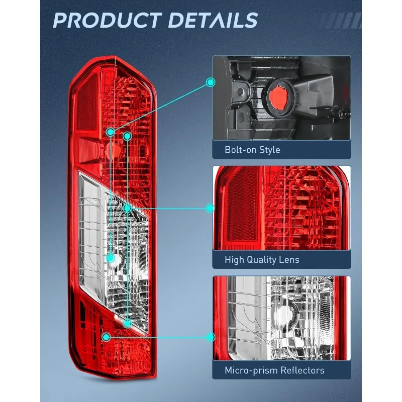 مجموعة الضوء الخلفي من Nilight متوافقة مع 2015 2016 2017 2018 2019 2020 2021 2022 2023 Transit 150 250 350 350HD خلفي