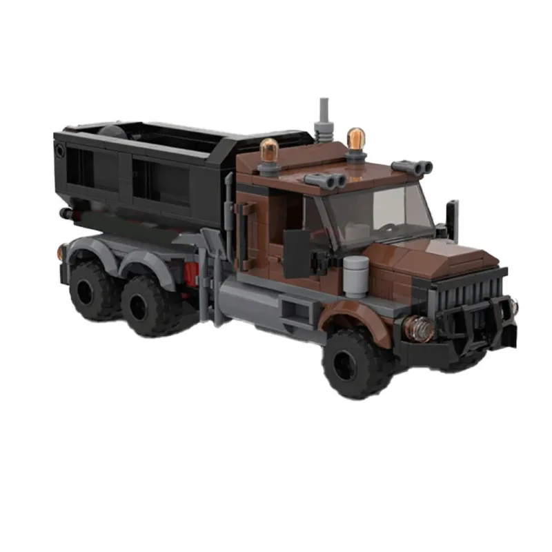 MOC-106474 Building Block Dump Truck with Tilting Bed Model, 294 Pieces, Children's Birthday, Christmas, and New Year Toy Gift