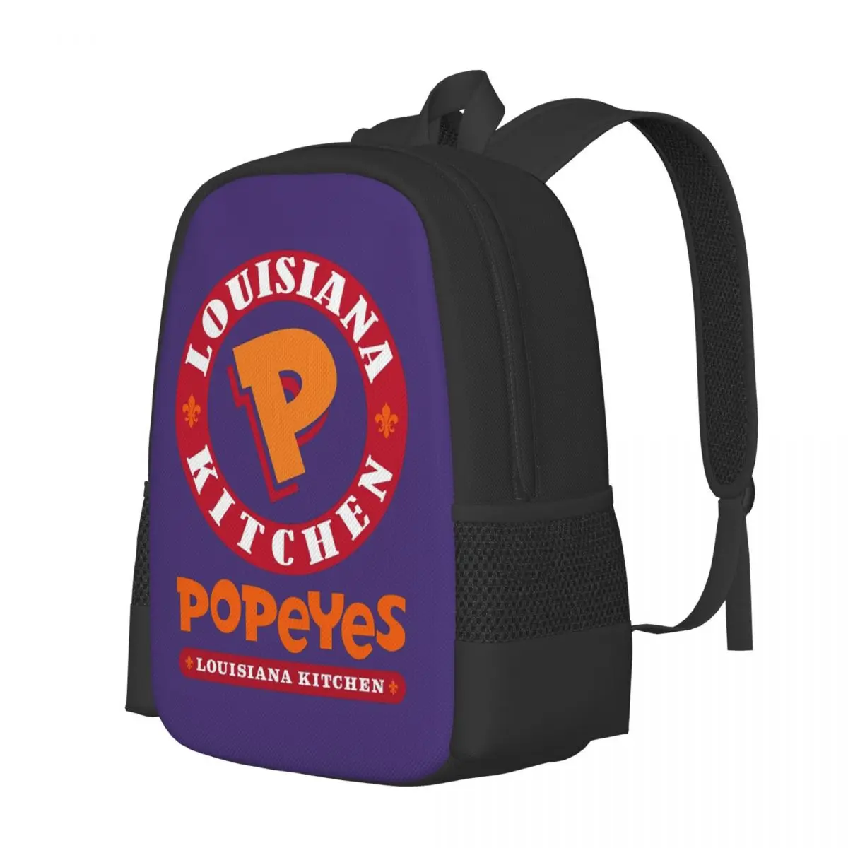 Popeyes Louisiana Kitchen Logo Backpack Daypack Large Capacity Kids BookBag School Bag Shoulder Bags for Men Women