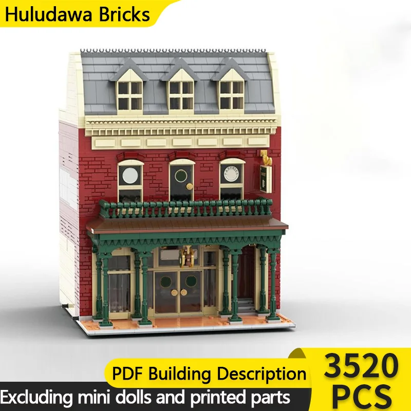 

City Street View Model MOC Building Brick Town Vintage Bakery Modular Technology Children Holiday Gifts Assemble Toys Suit