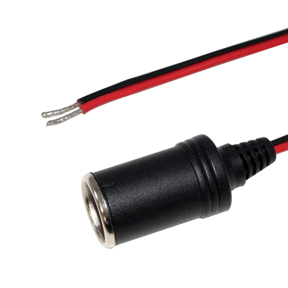 12v Battery stripped or Terminal to Female Cigarette Cigar Jack Cable Car Cigarette Lighter Socket