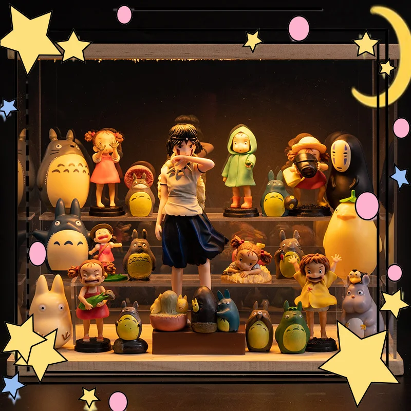 

Подарочная коробка Тоторо, фигурка, модель куклы Sen No Santoku Po Ni и Shunji Ghibli, студийное украшение для рабочего стола, Коллекционная аниме-фигурка