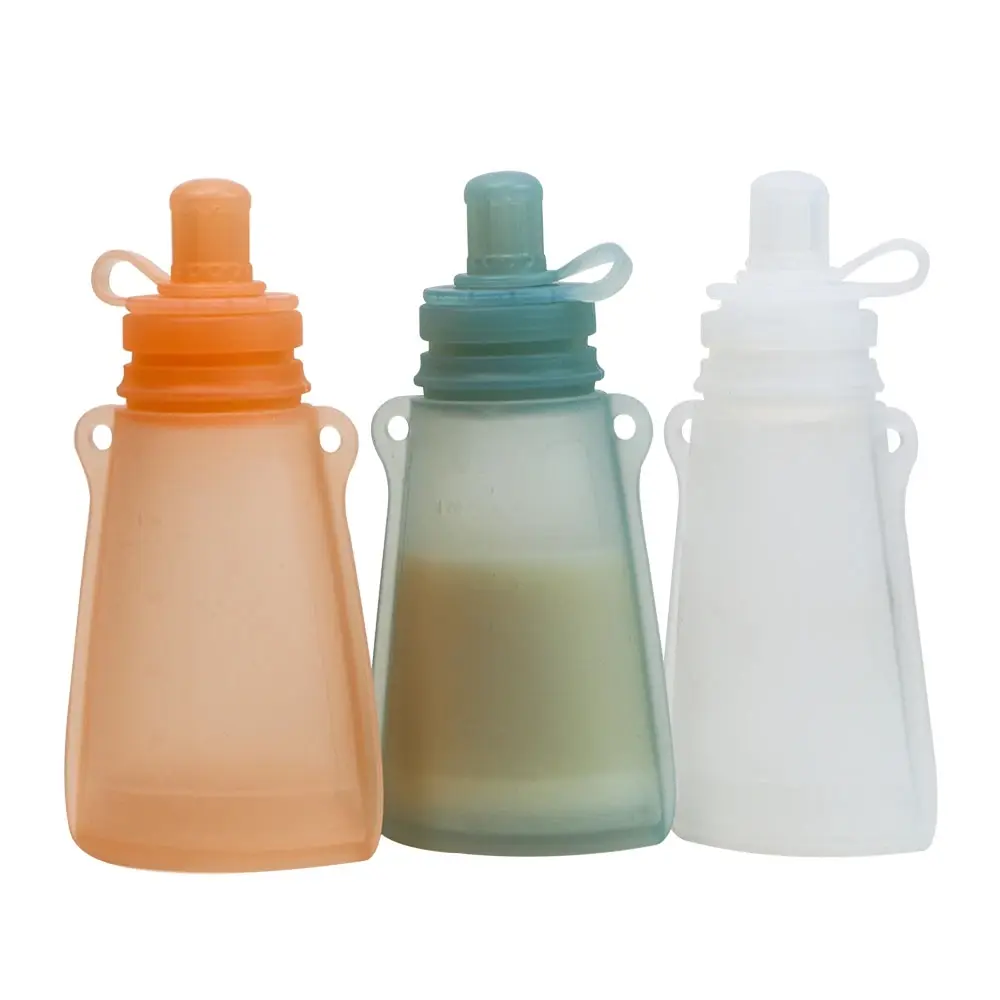 1 Silicone Breast Milk Storage Bag Storage Bag Portable Reusable Milk Storage Bag Can Be Frozen Storage Fruit Puree Bag