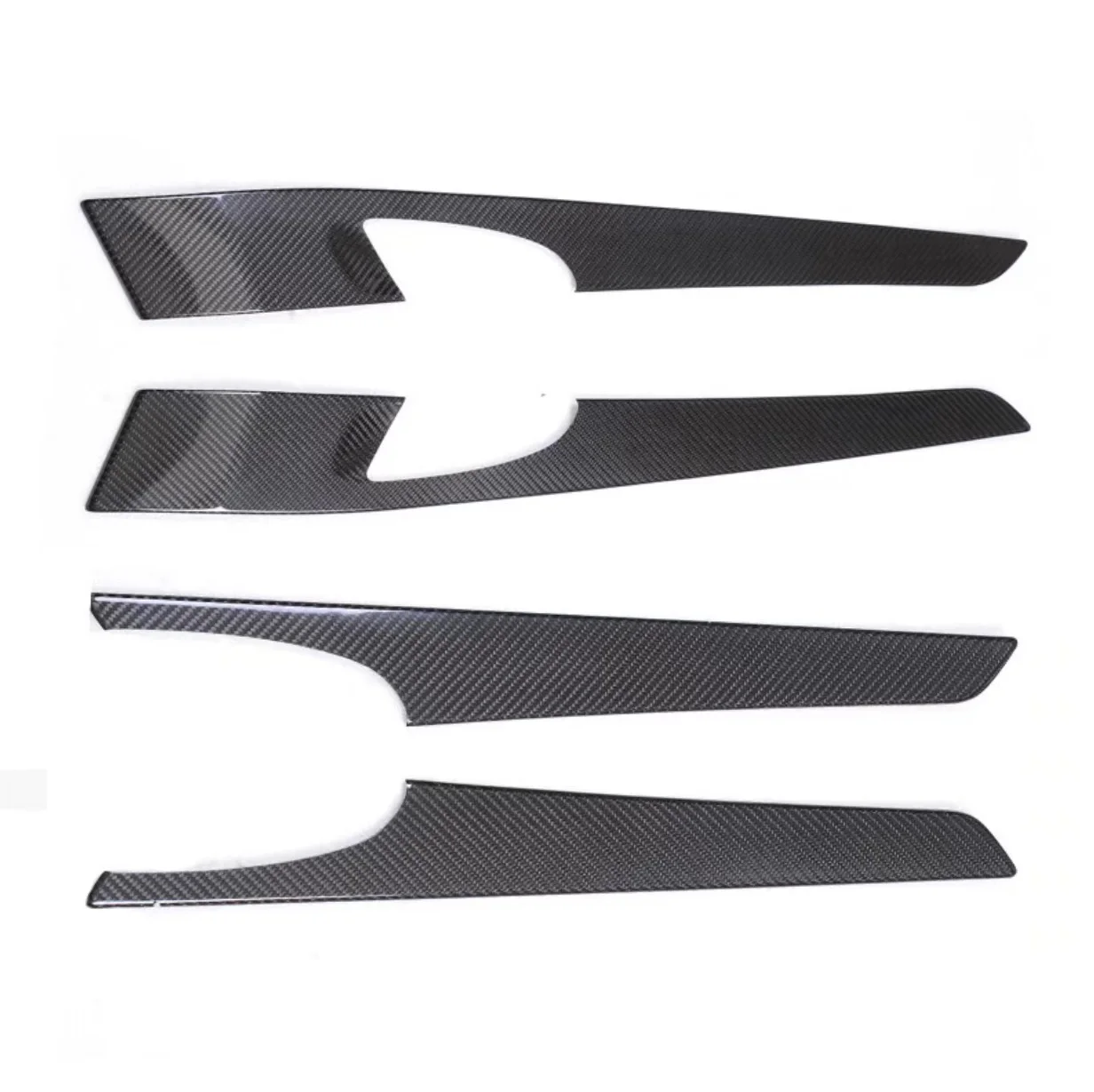 

Real Glossy Carbon Fiber Car Inner Door Panel Strip Trim For Porsche Panamera 970 2010-2016 4pcs