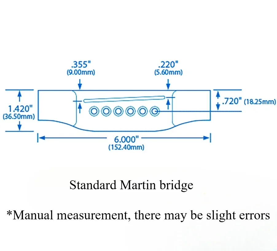 

Standard Martin Guitar Conventional Folk Guitar Bridge