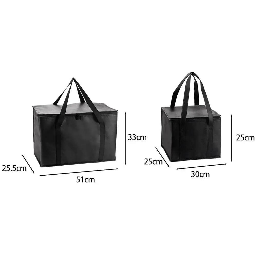 Insulated Food Delivery Tote Bag, Large Capacity Reusable Cooler for Hot/Cold Takeout, Groceries & Picnic view 4