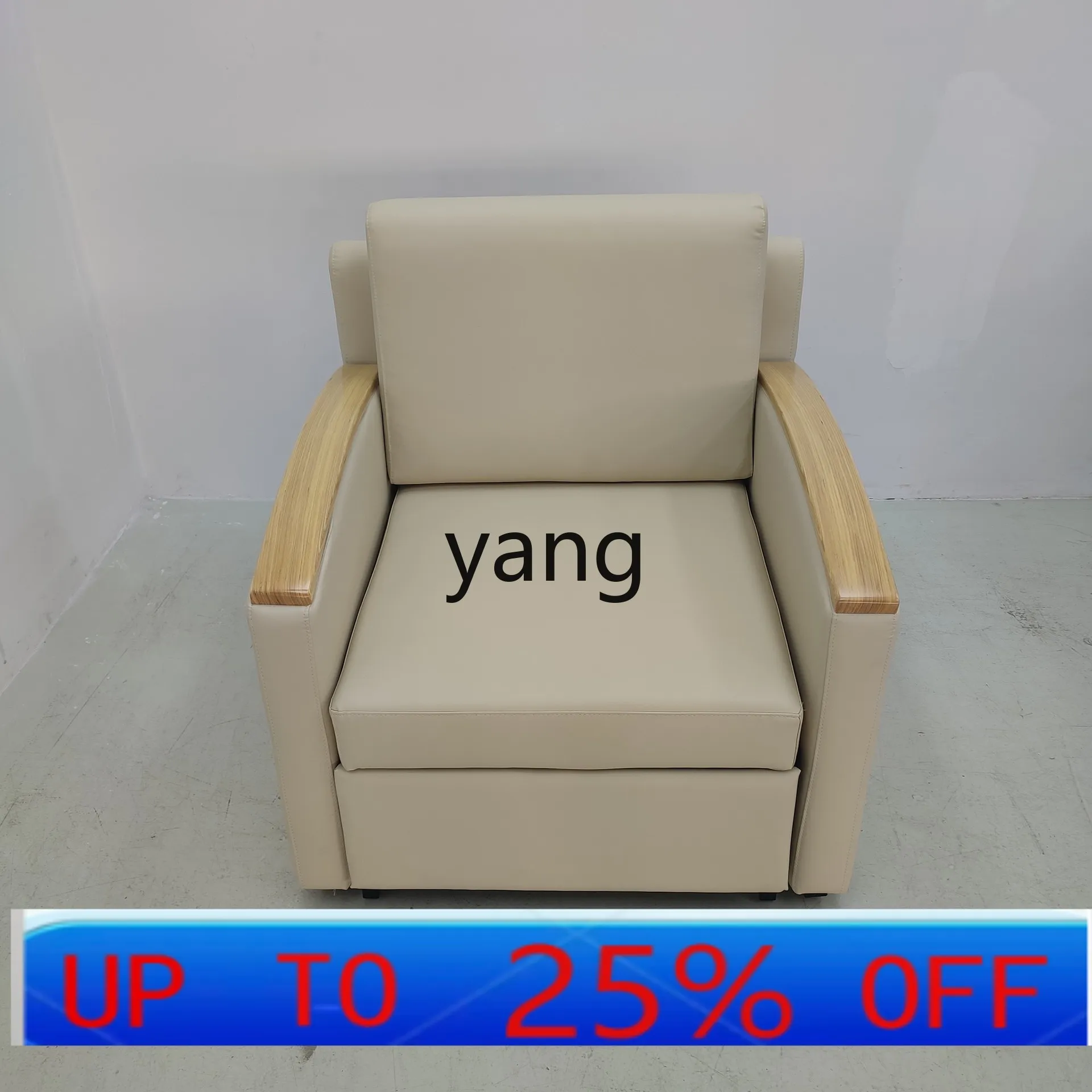 LMM sofa bed leather single, office study lunch break folding sofa bed dual-purpose