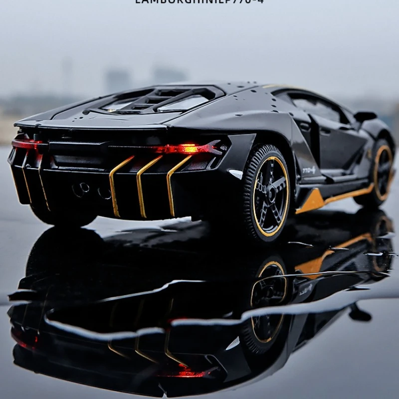 1:32 Centenario LP770-4 Supercar Diecast Metal Car Model Toy Model Sound & Light Pull back Collection Boy gift