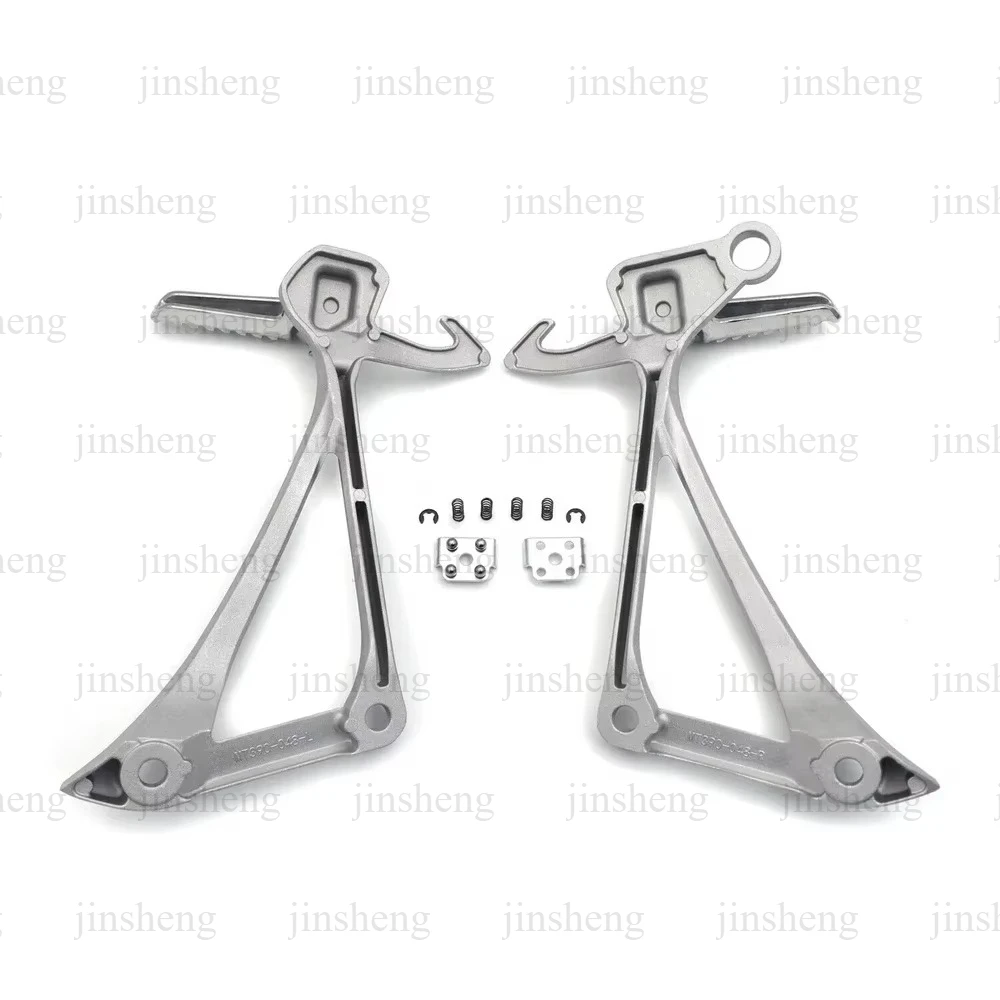 Aftermarket Motorcycle Parts Silver/Black Foot Pegs Footrest Bracket Rear for Kawasaki Ninja ZX10R 2011-2021 Passenger 4