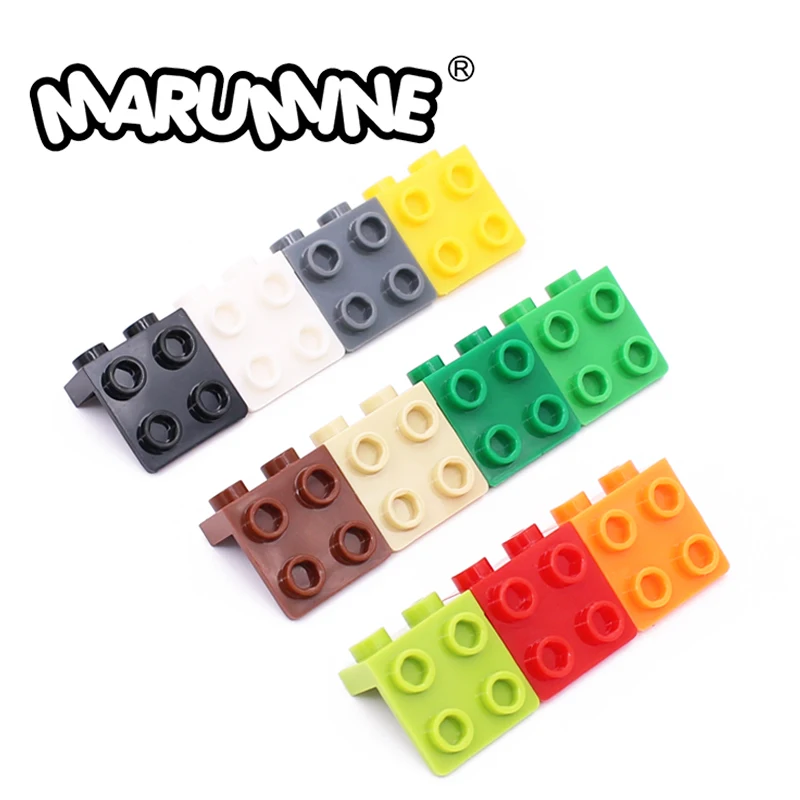 

Marumine 44728 92411 Bracket 1x2-2x2 Replaceable Blocks Accessories 100PCS Classic DIY MOC City View Plate Building Bricks Parts