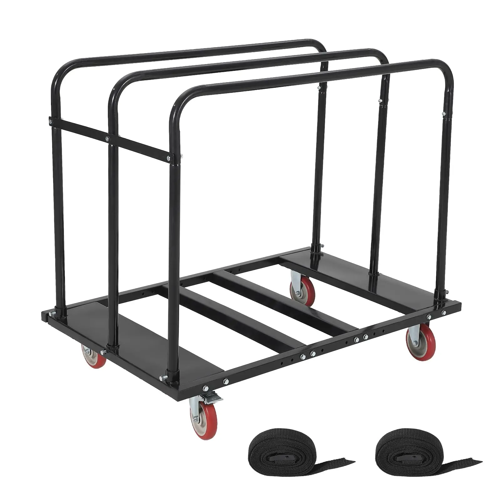 

Drywall Table Dolly Cart, 1800 LBS Capacity Folding Table Cart, Heavy Duty Table Trolley with 5 Inches Swivel Wheels for Garage