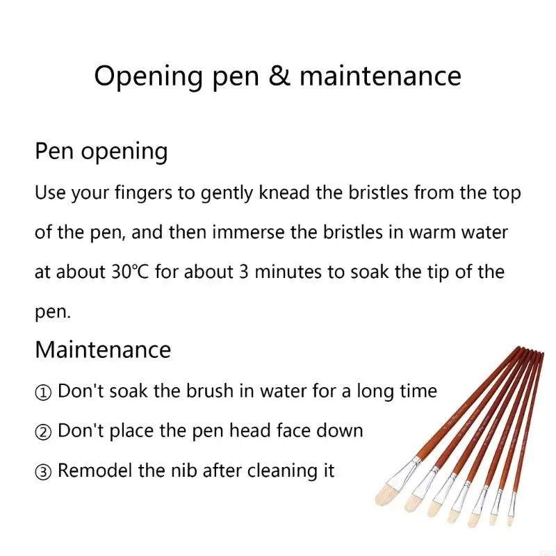 

2025 Новая 7pcs акварельная кисть кисти деревянная ручка для кисти для начинающего художника Акриловая масляная акварель