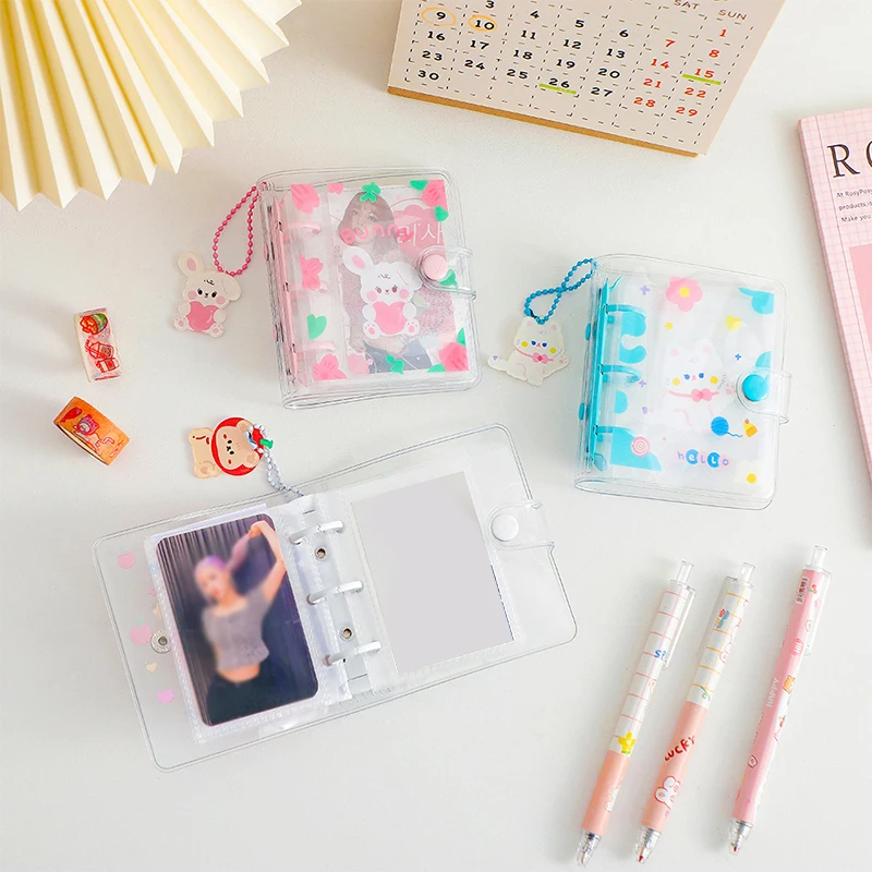 3Inch Cartoon Photocard Protective Case Cute Photo Album With Pendant For Girls Portable Photocard Binder Idol Photo Holder