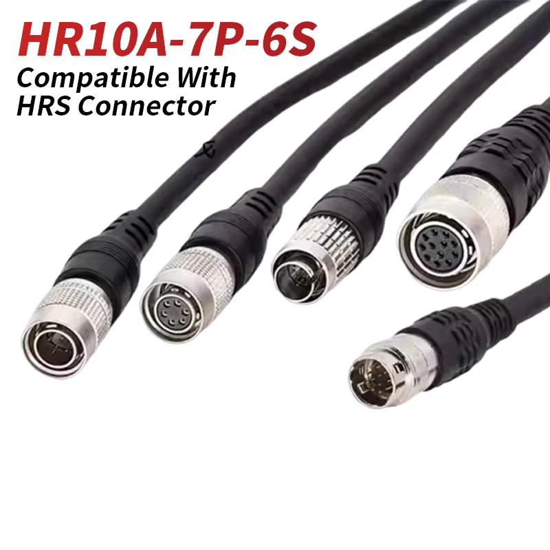 Compatible with HRS Connector HR10A-7P-6S 4 6 8 10 12 Pin Male and Female Adapter Extension Line HIROSE Plug Wire Waterproof