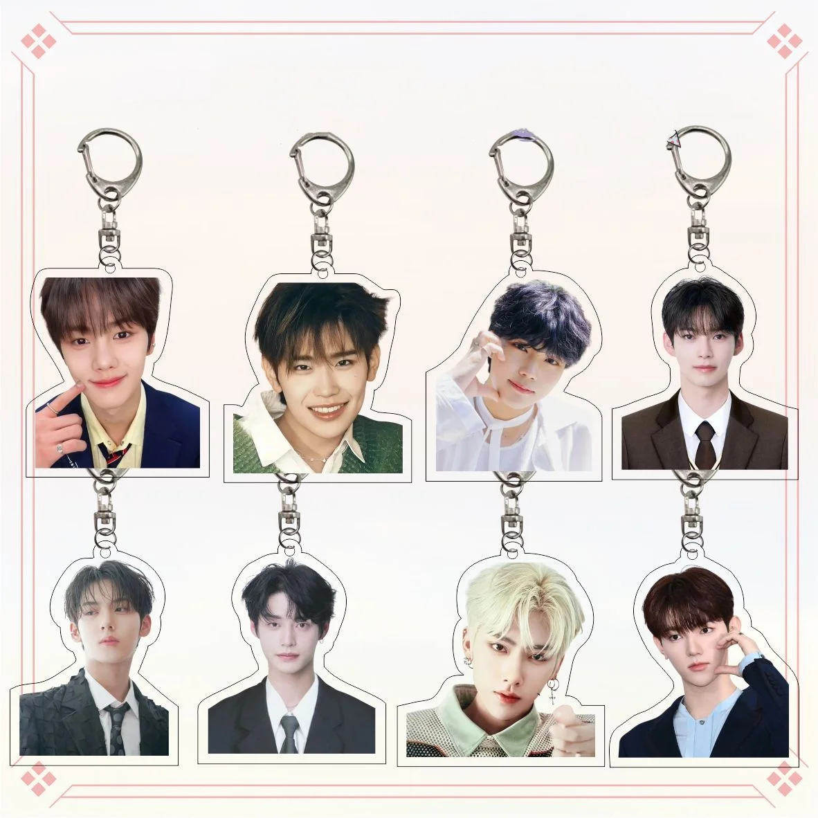 Kpop ZB1 المفاتيح 6 سنتيمتر الشكل الطباعة قلادة حقيبة الملحقات حلقة رئيسية ZEROBASEONE ZhangHao ريكي هانبين المشجعين جمع هدية