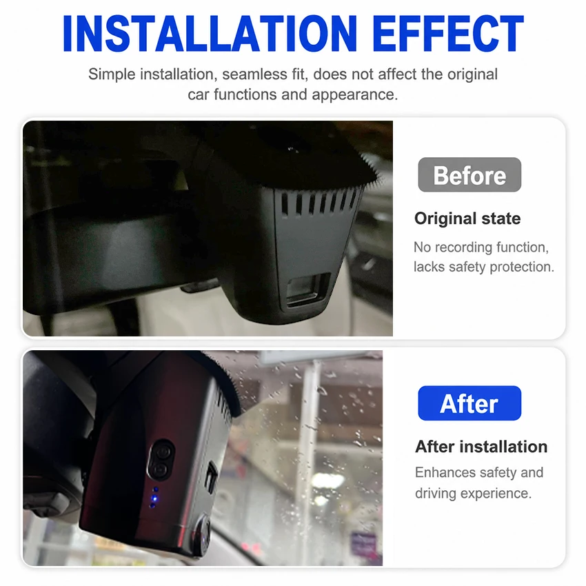 4K Car Dvr Easy Installation Car Wifi Dash Cam Video Recorder Camera For BMW 5/7 Series 2016 2017 2018 2019 2020 2021 2022