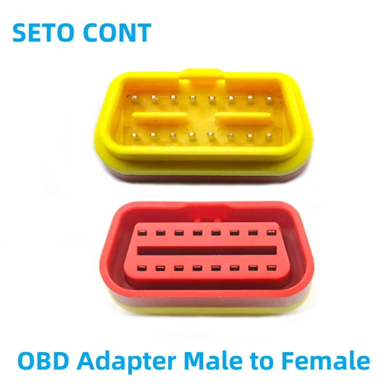 SETOCONT 16 Pin 12V 24V OBD Adapter J1962 Male to Female OBDII Connector Pin to Pin All Connected OBD2 Converter ST-SOA-008B
