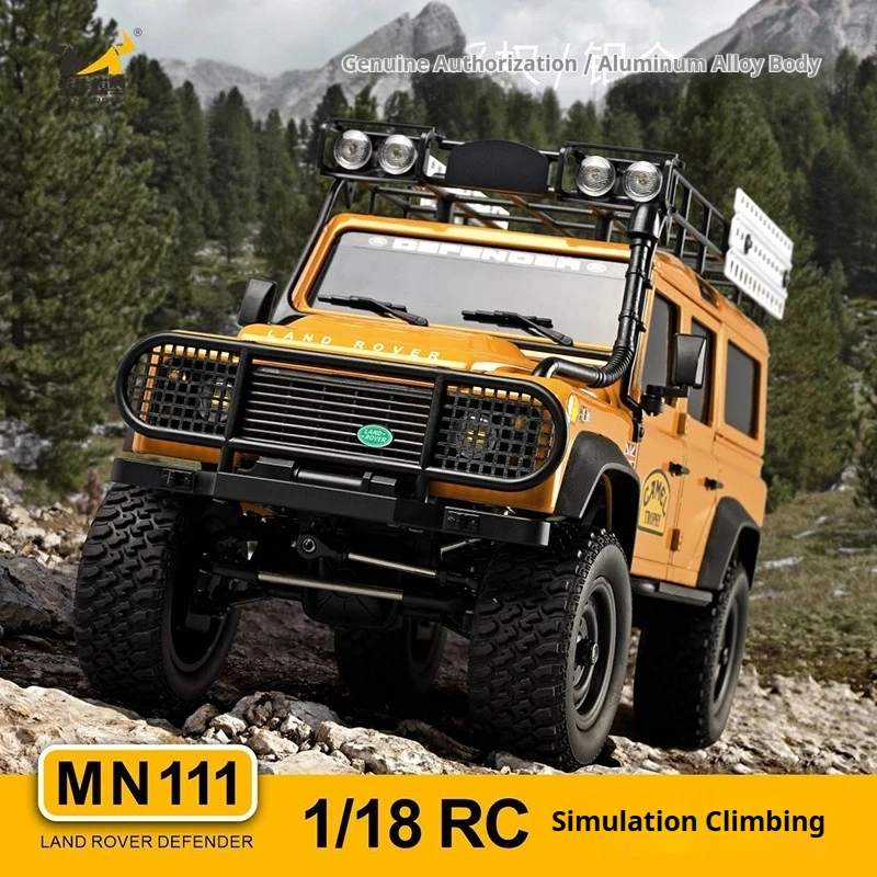 

MN111 Масштаб 1:18 2,4G 4WD RC Гусеничный металлический корпус Внедорожный автомобиль с дистанционным управлением Вездеход Альпинистская игрушка со светодиодной подсветкой