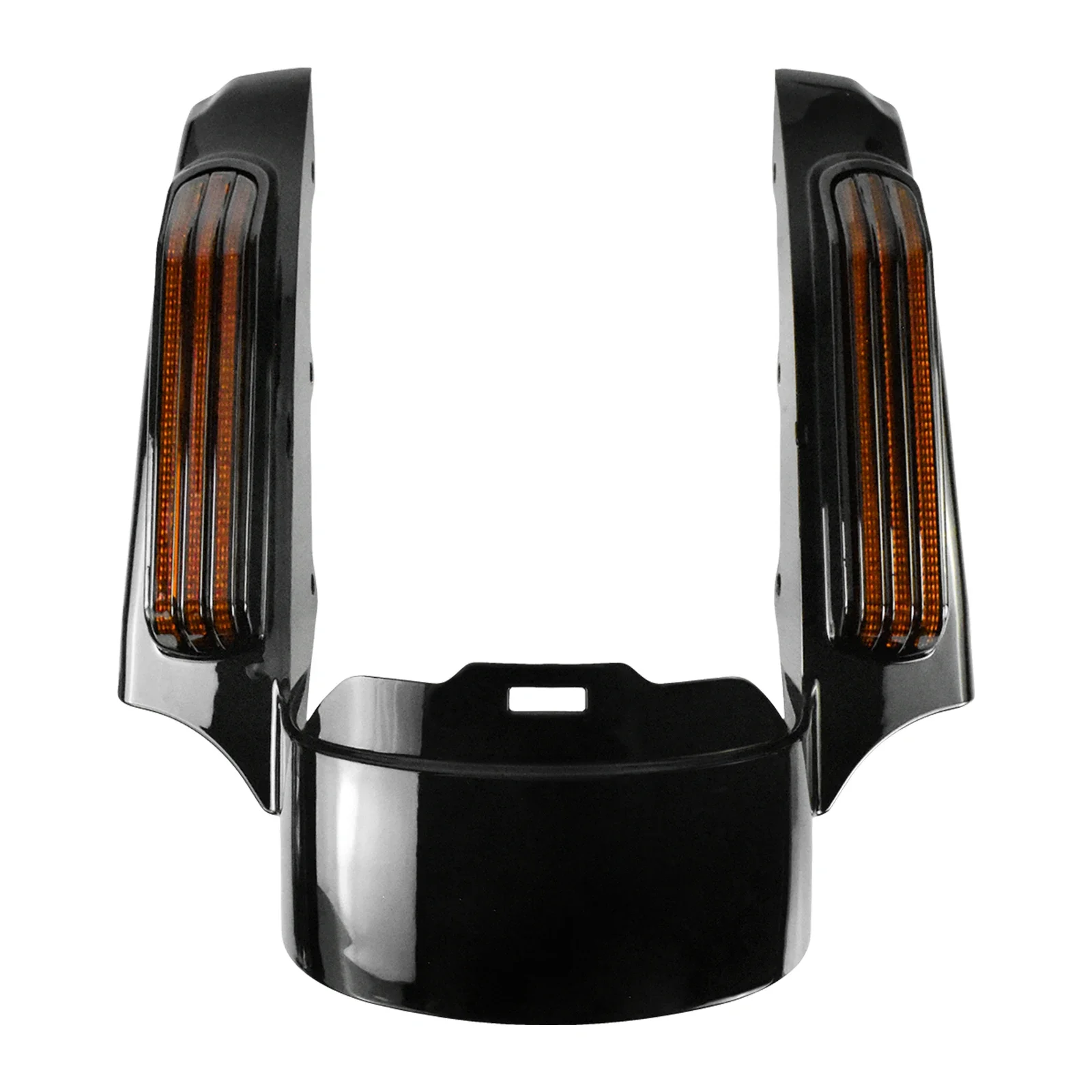 Motorfiets Zwart Achterspatbord Extension Fascia Met LED Licht Voor Harley Touring Electra Street Glide Road King FLTRX 2009-2023