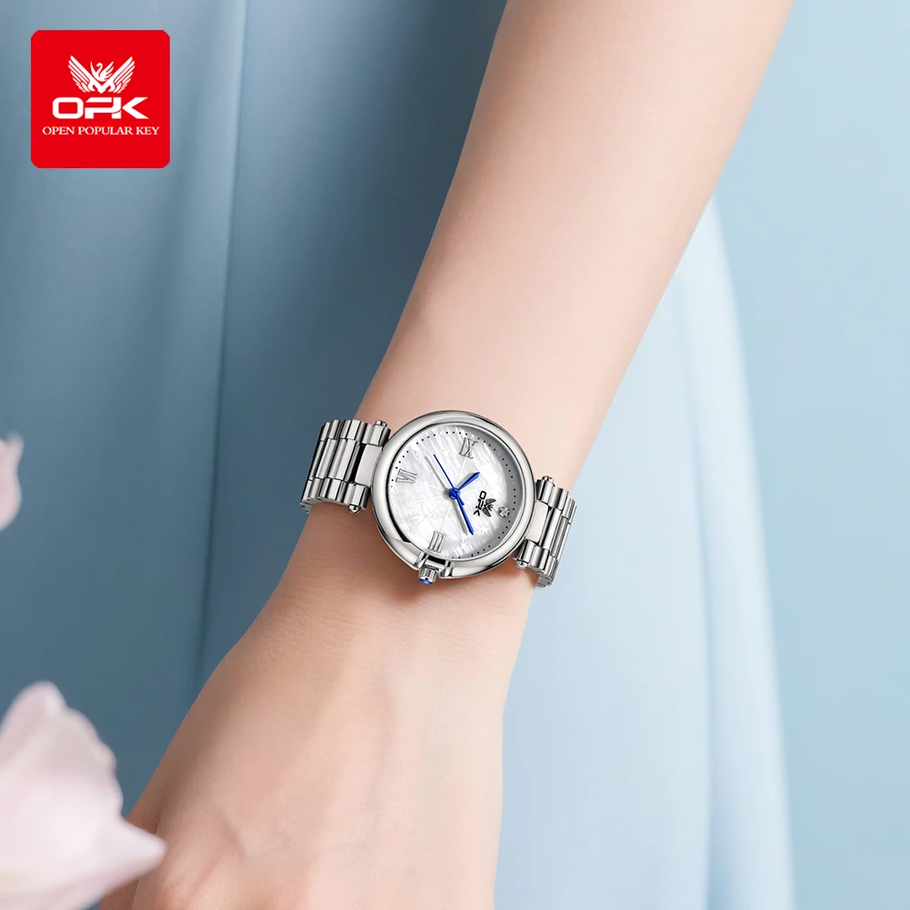 OPK nuovissimo orologio al quarzo da donna impermeabile 8182