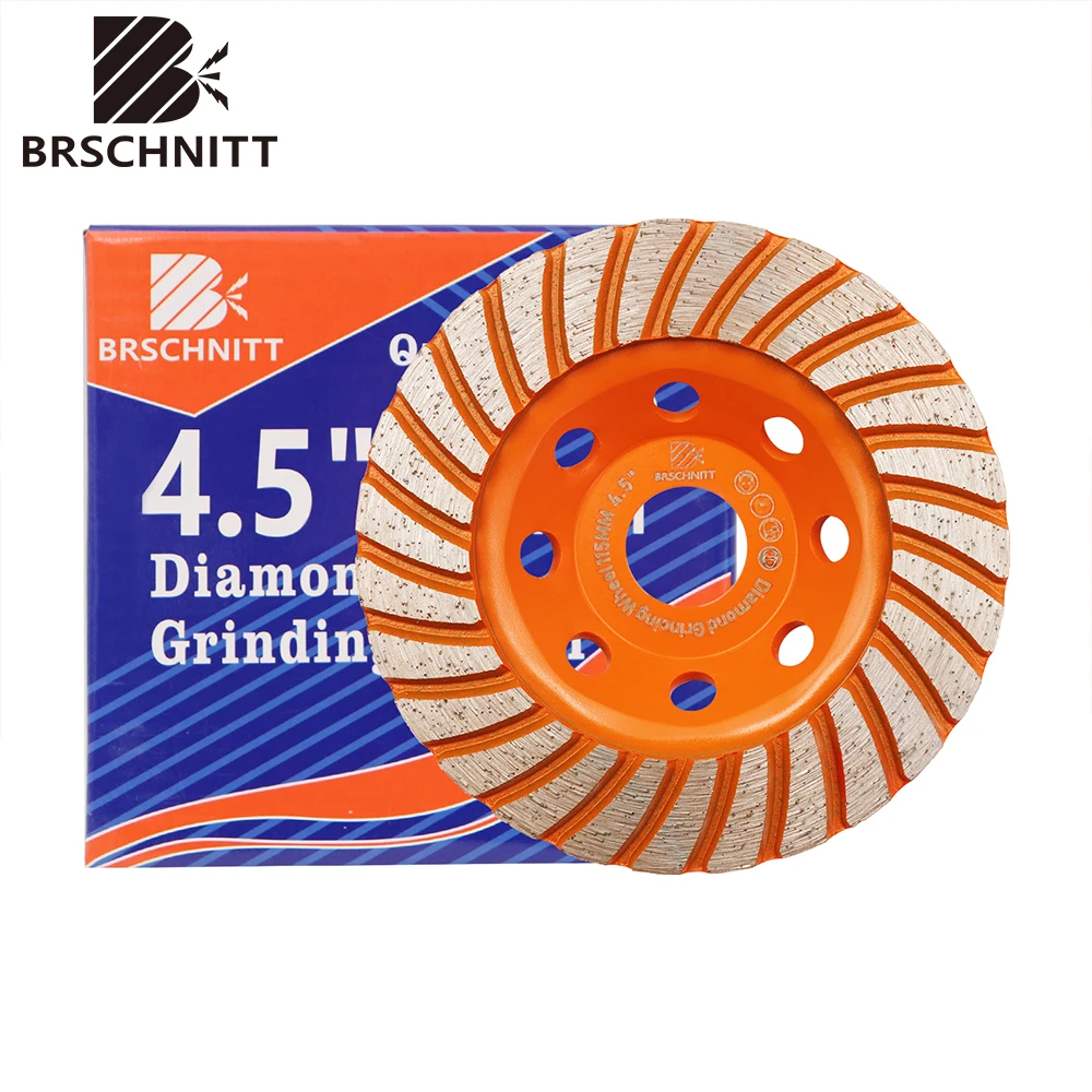 BRSCHNITT 1pc Diamond Grinding Wheel for Grinding Polishing Concrete Masonry Granite Marble Turbo Hole Saw Sintered Sanding Disc