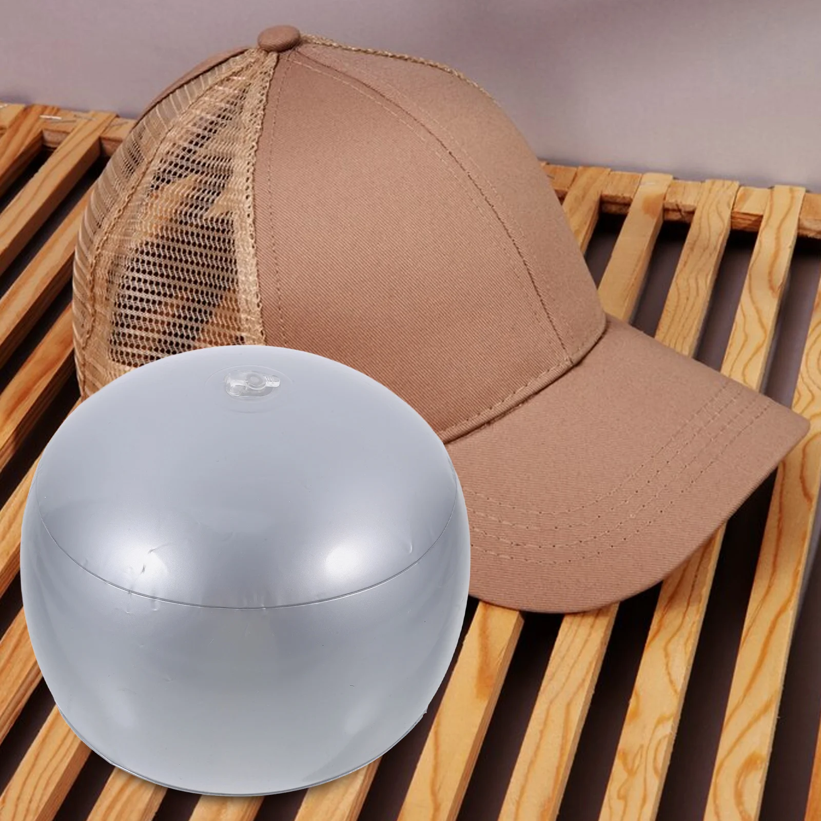 Description Picture 3 of itemInflatable PVC Stand Mold For Washing Machine Foldable Baseball Cap Display Adjustable Width Hat Hat Form Mold Stand Caps Insert