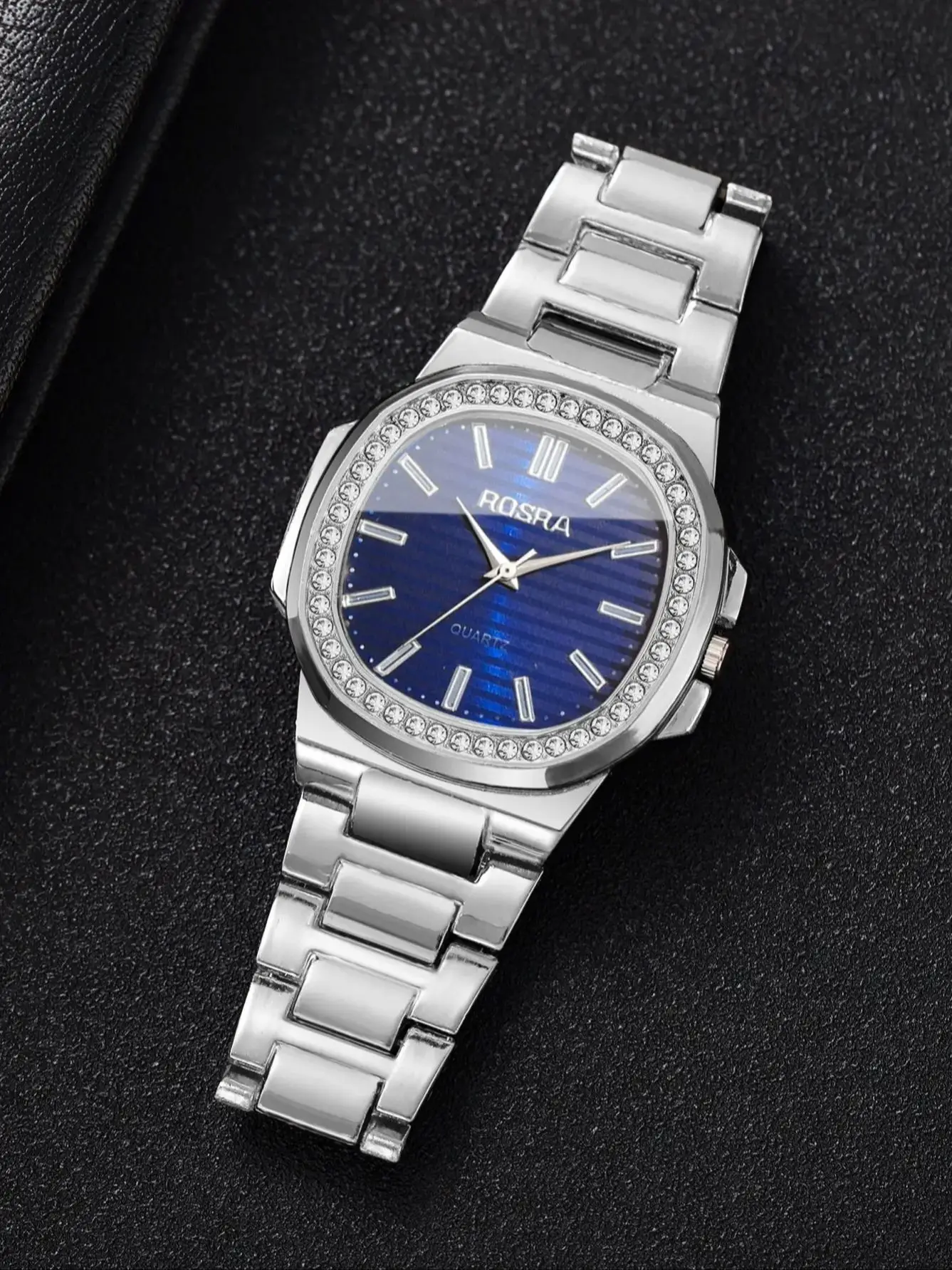 Montres d'affaires de luxe pour hommes, cadran carré, bracelet en acier, montre-bracelet à Quartz pour hommes (sans boîte)