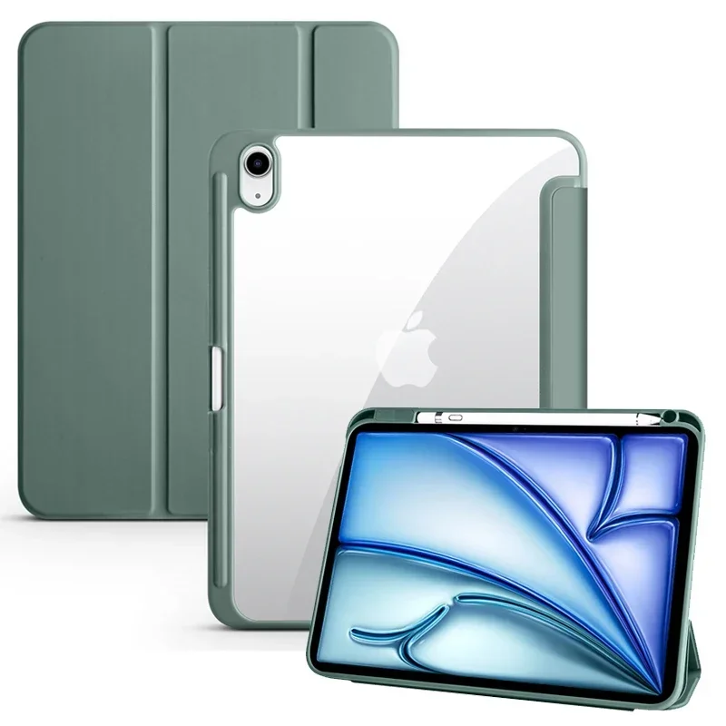 

Чехол для iPad Air 11 m2 m3, тройной акриловый держатель для карандашей, чехол для Funda iPad Air 11 Air 5 4-го поколения, чехол