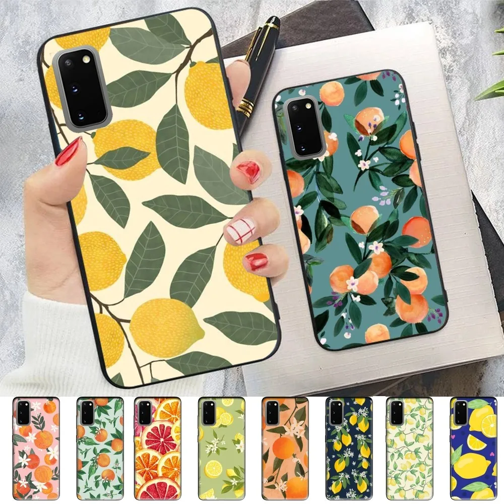 Fruit lemon Phone Case For Samsung S 9 10 20 21 22 23 30 23plus lite Ultra FE S10lite Fundas