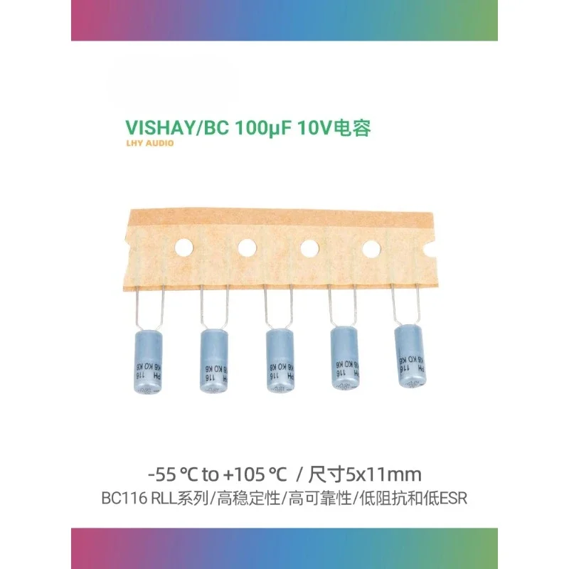 5 sztuk/20 sztuk Phili BC 116 seria 10V100uF 5X11mm srebrna aluminiowa obudowa audiofilskie kondensatory elektrolityczne