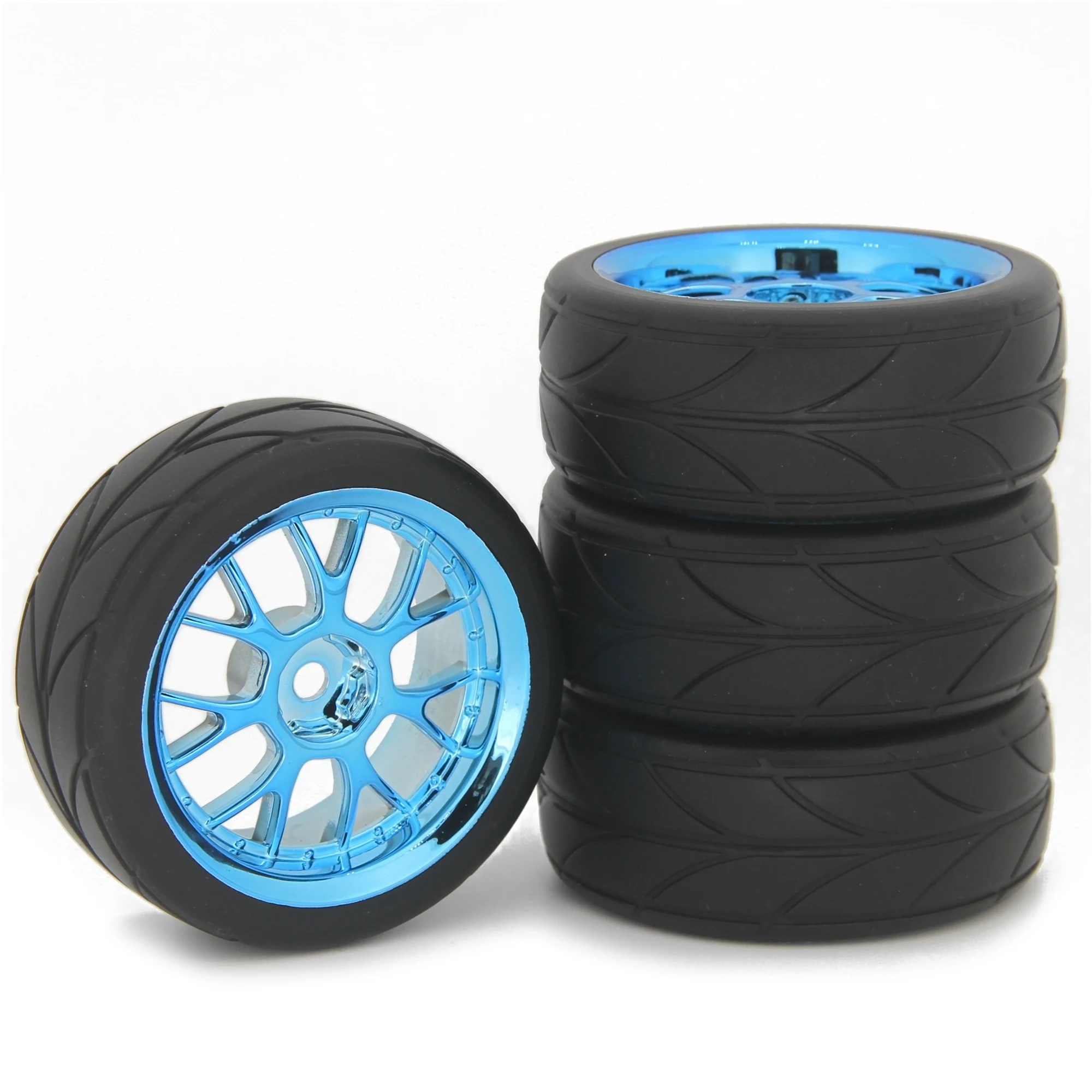 1.9 Inch Tires 65mm 12mm Hex Wheel Tyres Tires for 1/10 1/14 on Road RC Racing Car Competitable Tamiya Exceed 144001 94123 94122