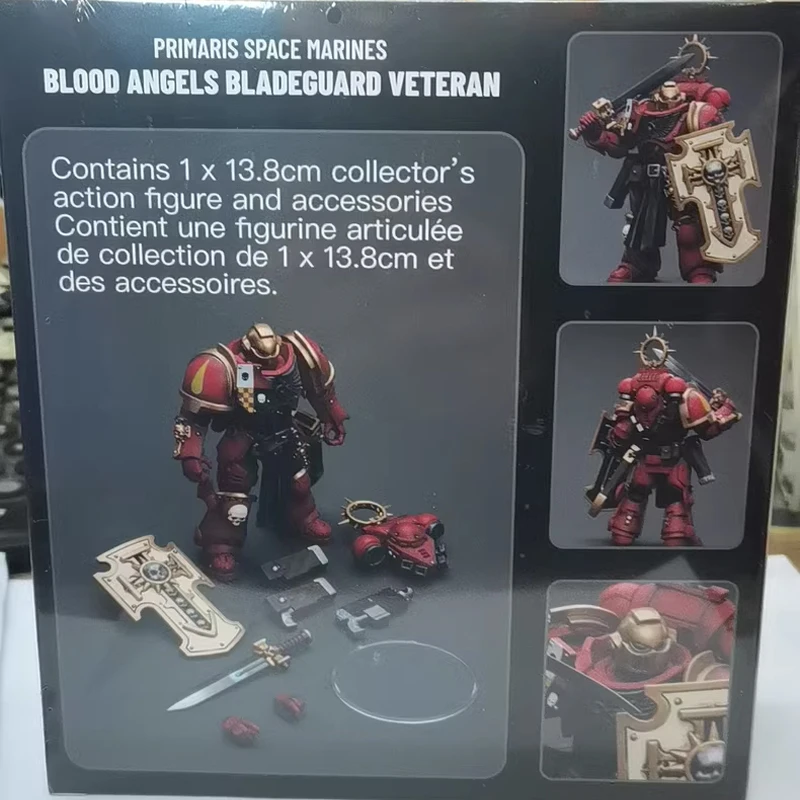 JOYTOY Blood Angels Bladeguard Veteran 1/18 Action Figure Warhammer 40K Primaris Space Marines Anime Figure Joint Doll Toy Gift