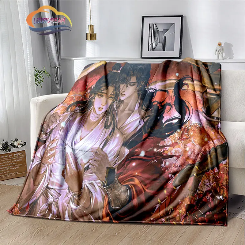 Heaven Official's Blessing Blankets BL Anime  Xie Lian,Hua Cheng Cartoon flannel  for Bedroom Sofa Throw 