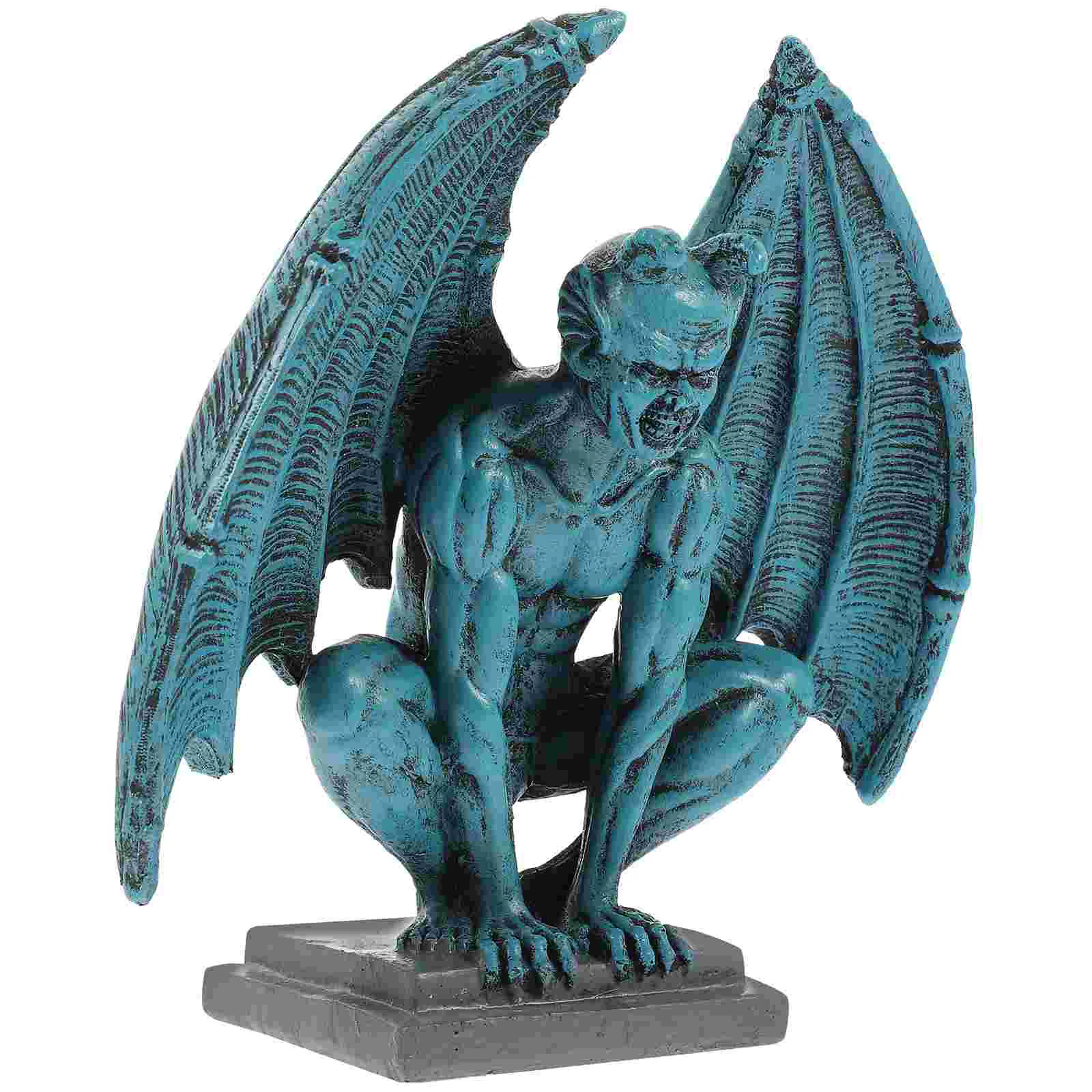 

with Wings Gargoyle Statue Fairy Garden Accessories Resin Dragon Monster Decoration