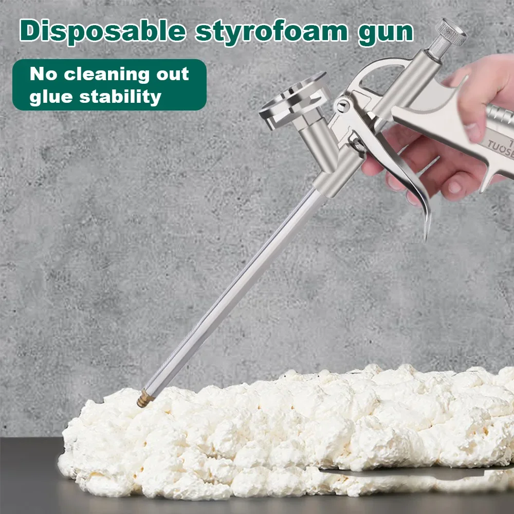 Foam Expanding Spray Gun All Metal Polyurethane Foam Sealant Foaming Jet Glue Gun Manual Sealant Caulking Tool House Renovation image 4