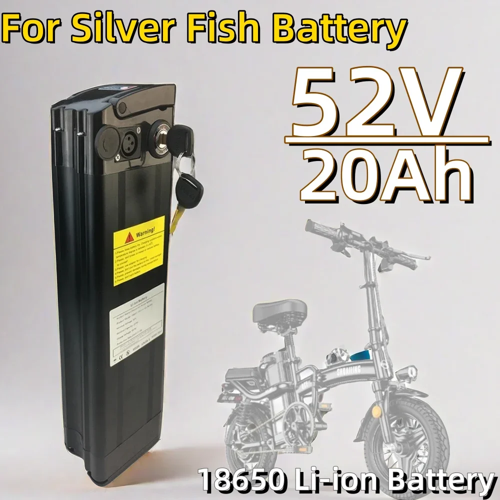 

52V 20Ah suitable for silver fish electric bicycle battery lithium-ion battery pack, suitable for various electronic devices and