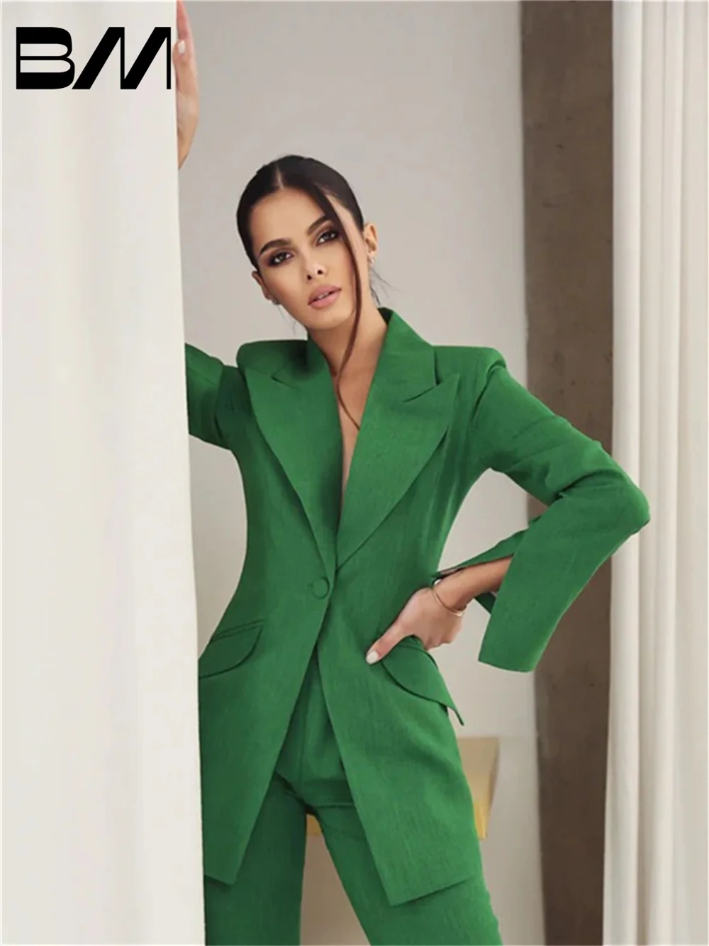 Elegant Custom Colored Women's Suit 2024 Spring Fashion Professional Matching Set Office Suit Simple Casual Blazers Pants