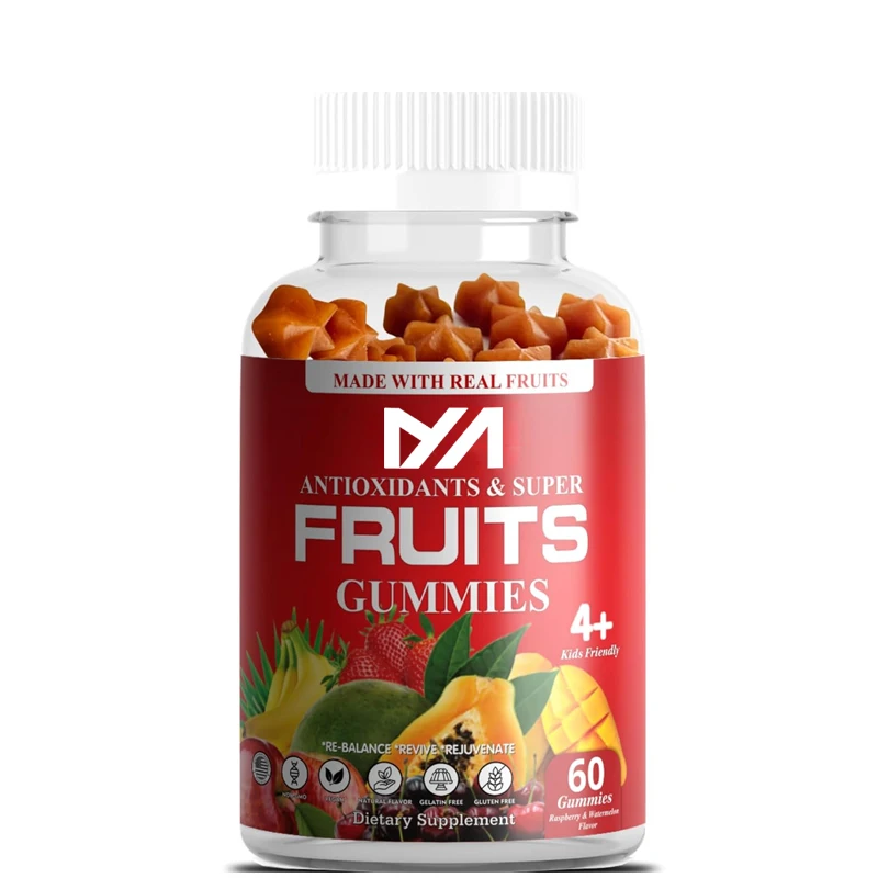 Made from genuine super fruit flavorful gummie supplements, 9 types of super fruits, fruits and herbs, non genetically modified