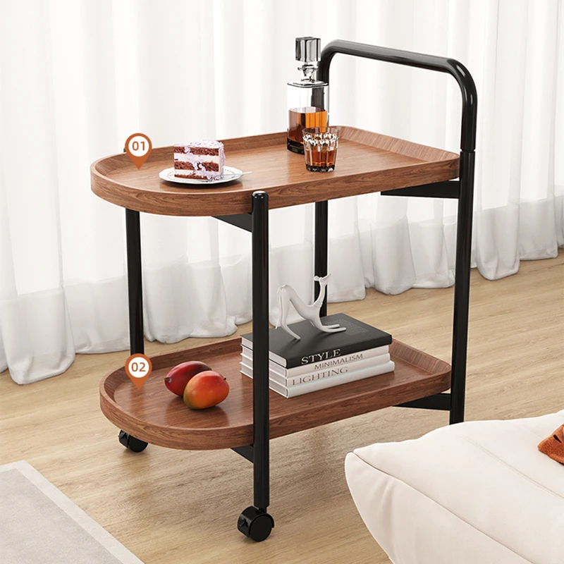 Bookcase Rolling Trolley Shopping Table Utility Serving Food Truck Trolley Kitchen Bathroom Shelf Archivadores Dining Room Sets