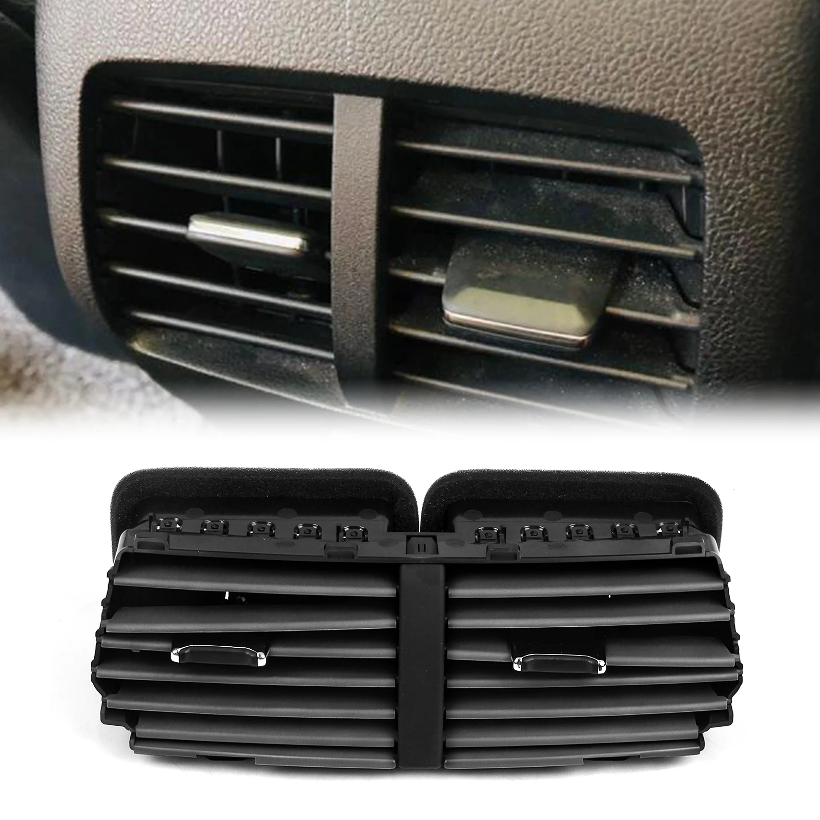 

Interior Dash Center Console Panel A/C Conditioning Air Vent Outlet Grille Assembly Kit For Ford Explorer 2011-2015 BB5319C681A